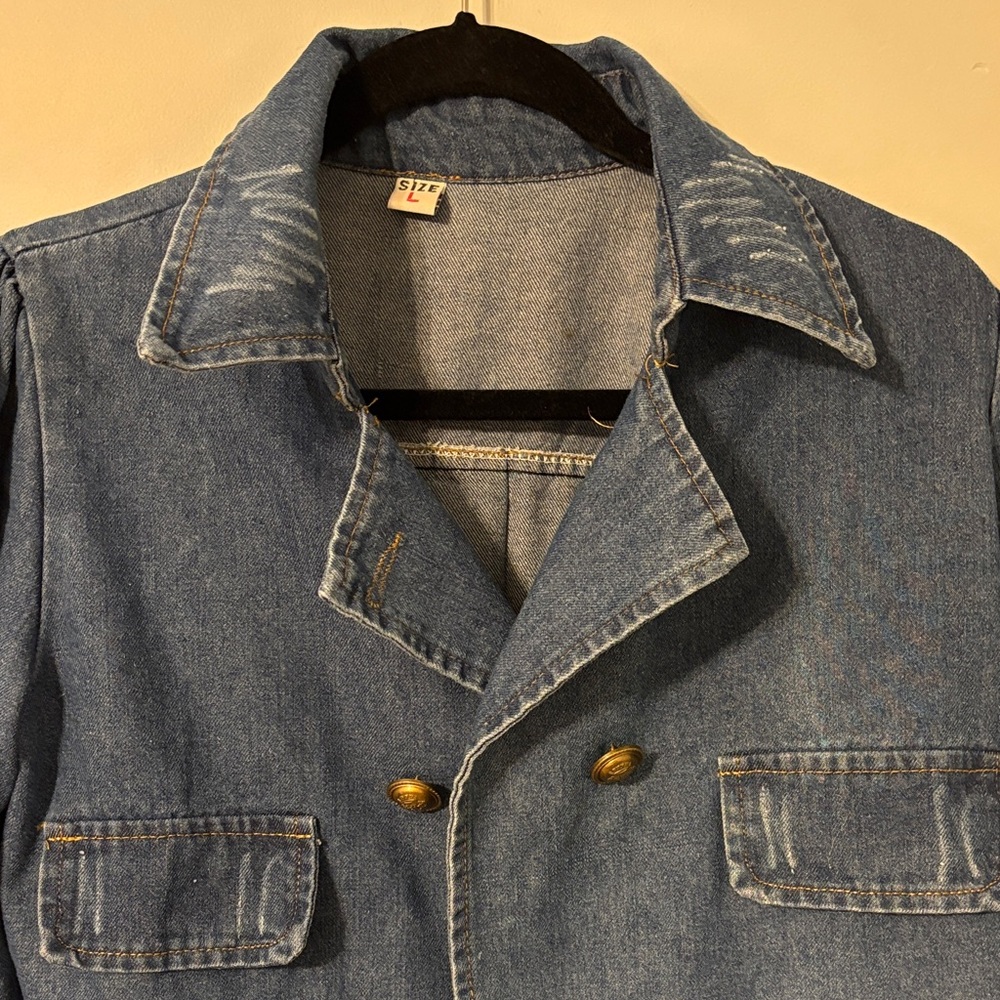 Women's Double-Breasted Denim Jacket